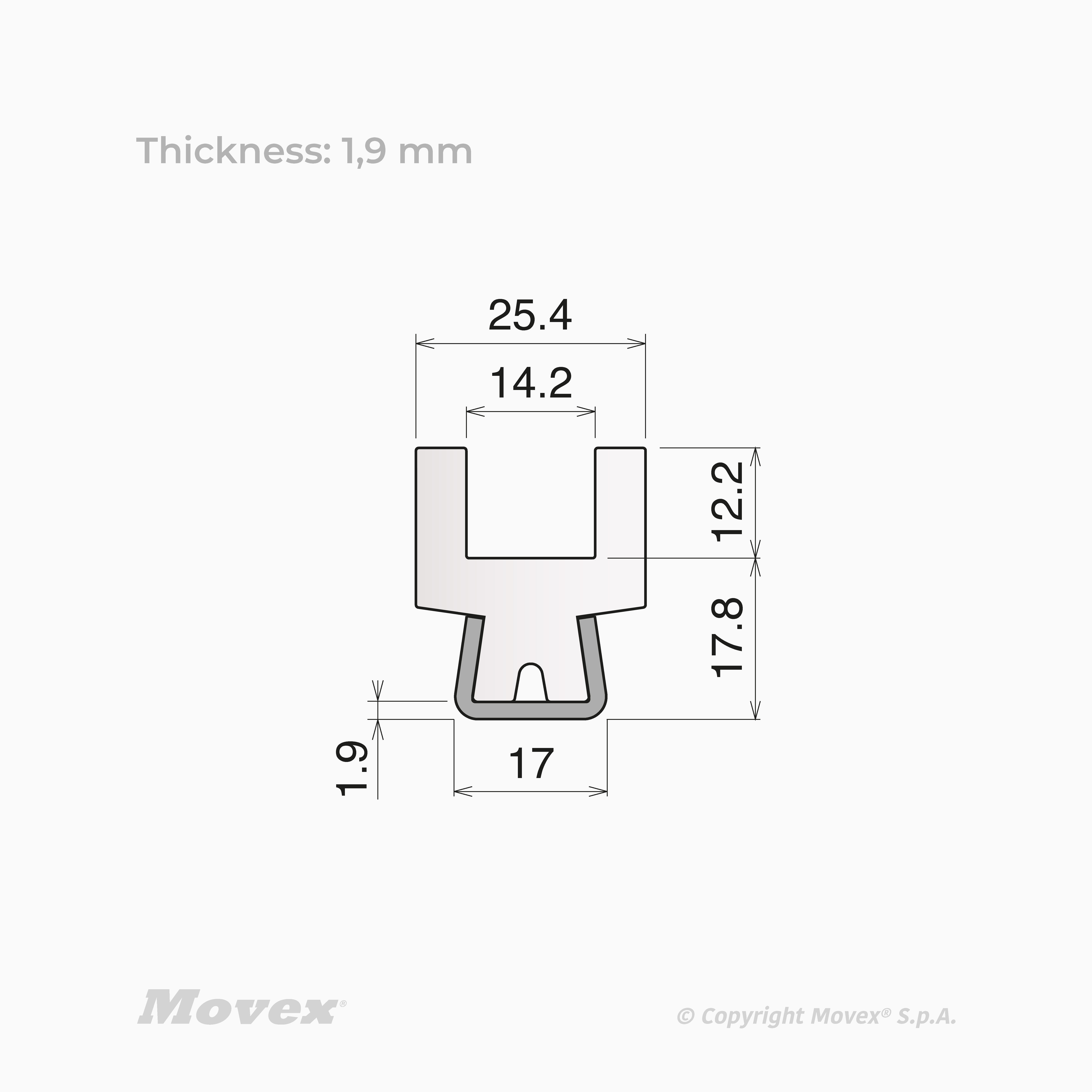 Guide rail Part 145 Extruded profiles